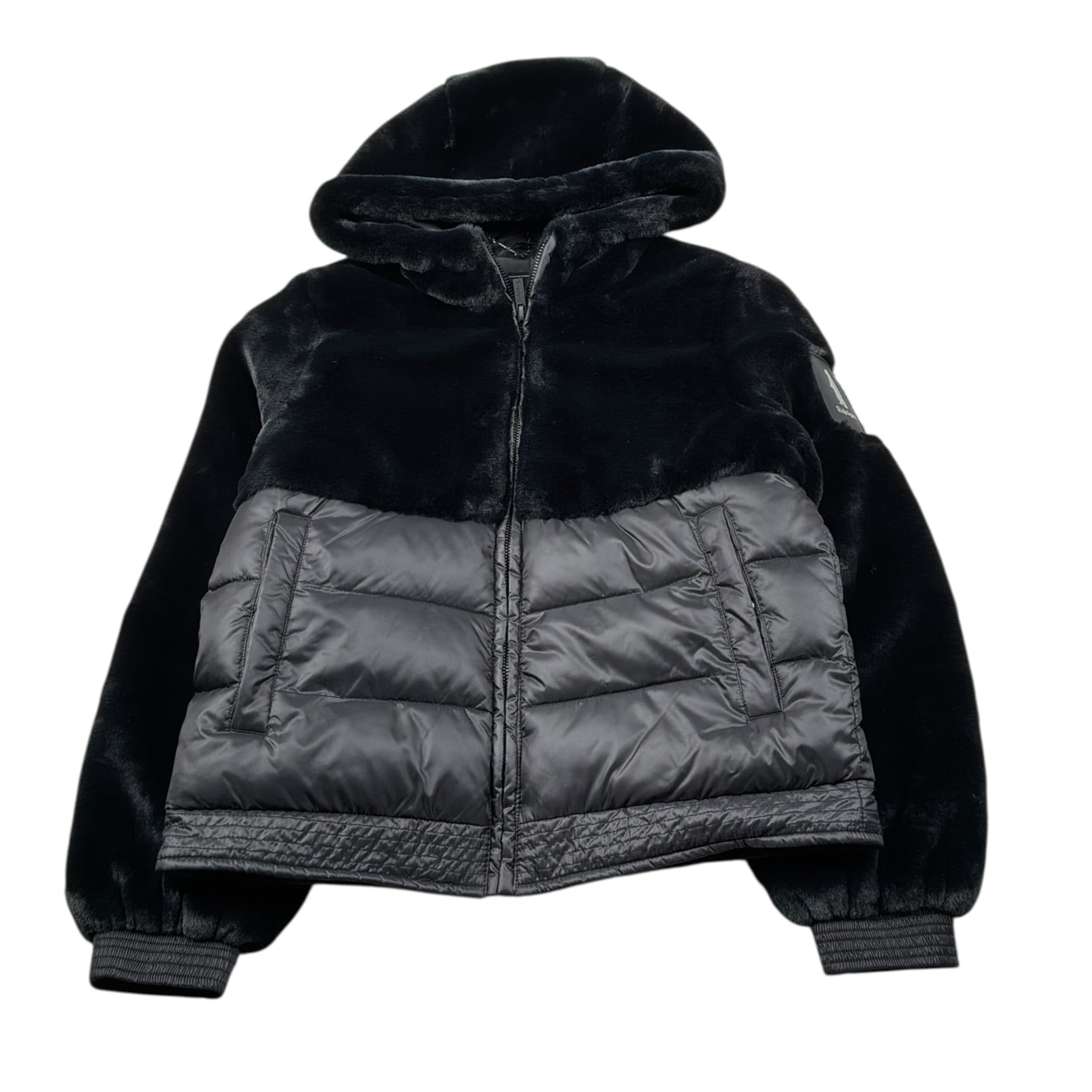 Refrigue Giubbino tinta unita con Cappuccio Nero per Bambina 2841O00045 NERO REFRIGUE 
