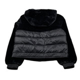 Refrigue Giubbino tinta unita con Cappuccio Nero per Bambina 2841O00045 NERO REFRIGUE 