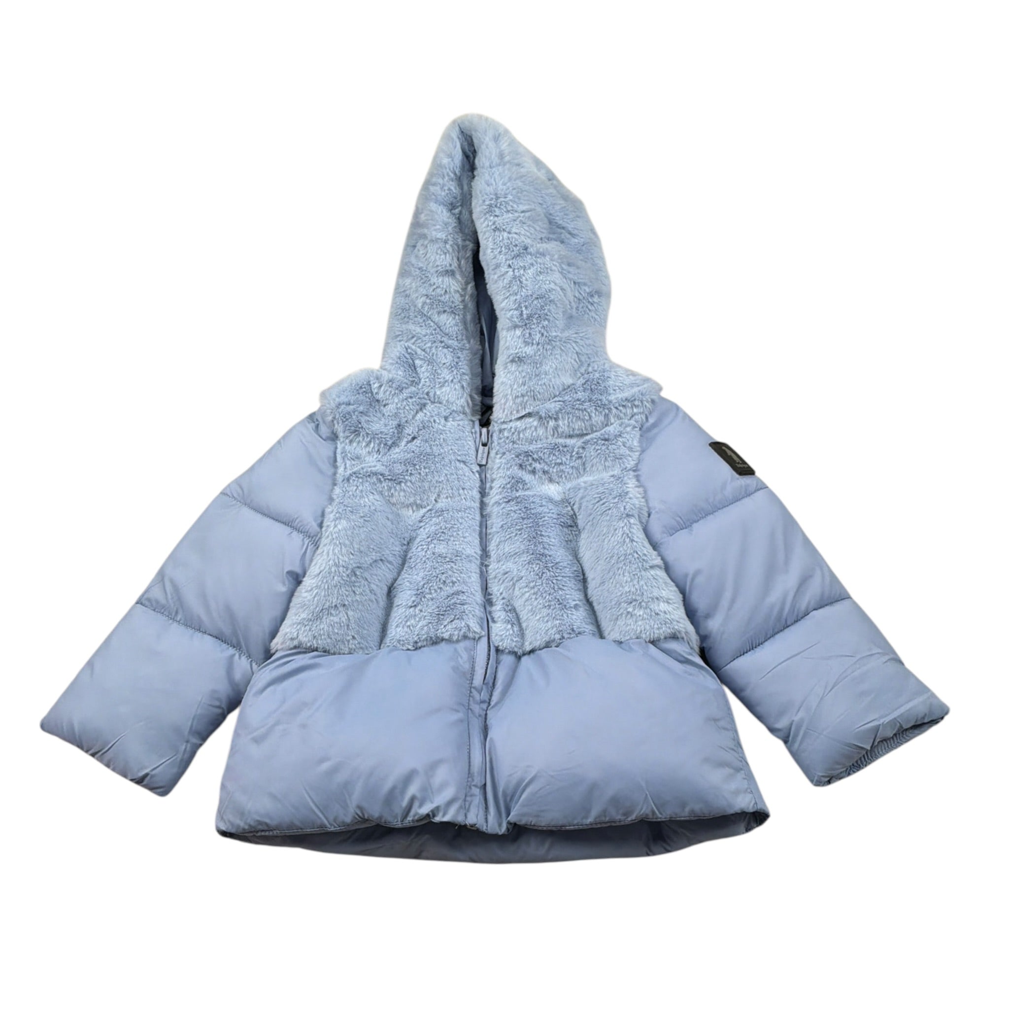 Refrigue Giubbino tinta unita con Pelliccia E Cappuccio Azzurro per Neonata 2881O00013XX AZZURRO REFRIGUE 