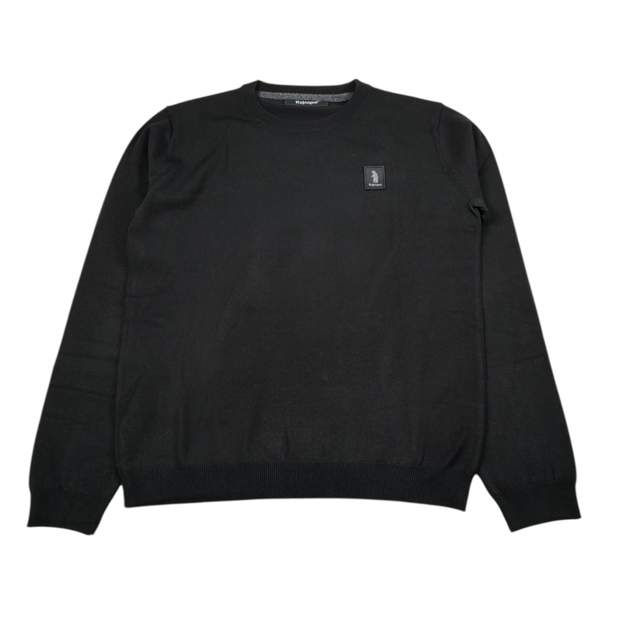 Refrigue Maglia tinta unita con Logo Nero per Bambino 28UX1W000035 NERO REFRIGUE 