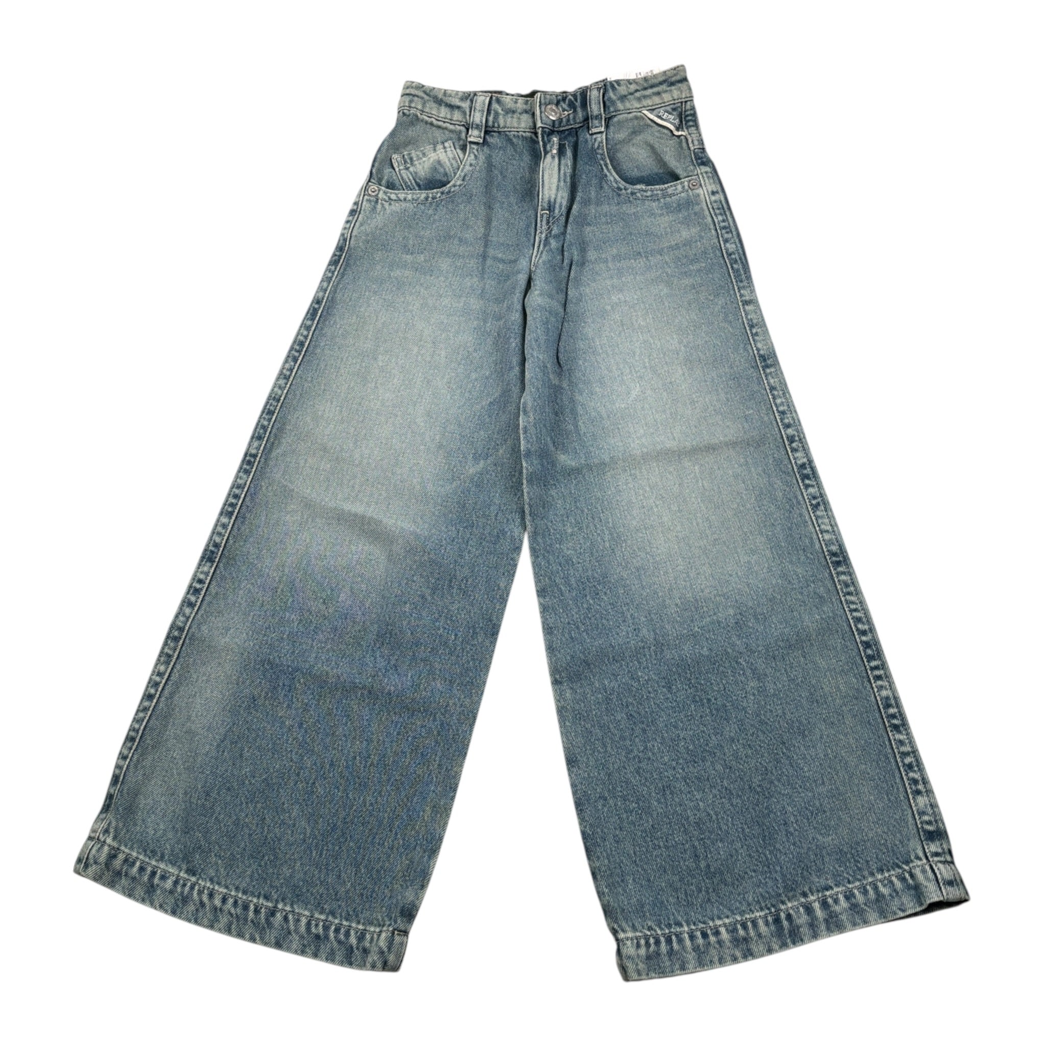 Replay Jeans tinta unita Modello Palazzo Azzurro per Bambina ISODHE AZZURRO REPLAY 