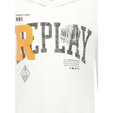 Replay Felpa tinta unita con Cappuccio Panna per Bambino SB2453 PANNA REPLAY 