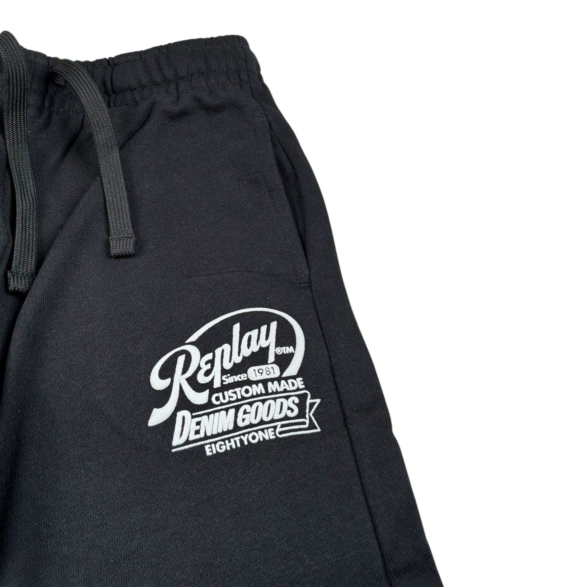 Replay Pantalone Tuta tinta unita Nero per Bambino SB9102 NERO REPLAY 