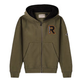 Roy Roger'S Felpa con Zip E Cappuccio tinta unita Verde per Bambino RB137 VERDE ROY ROGER'S 