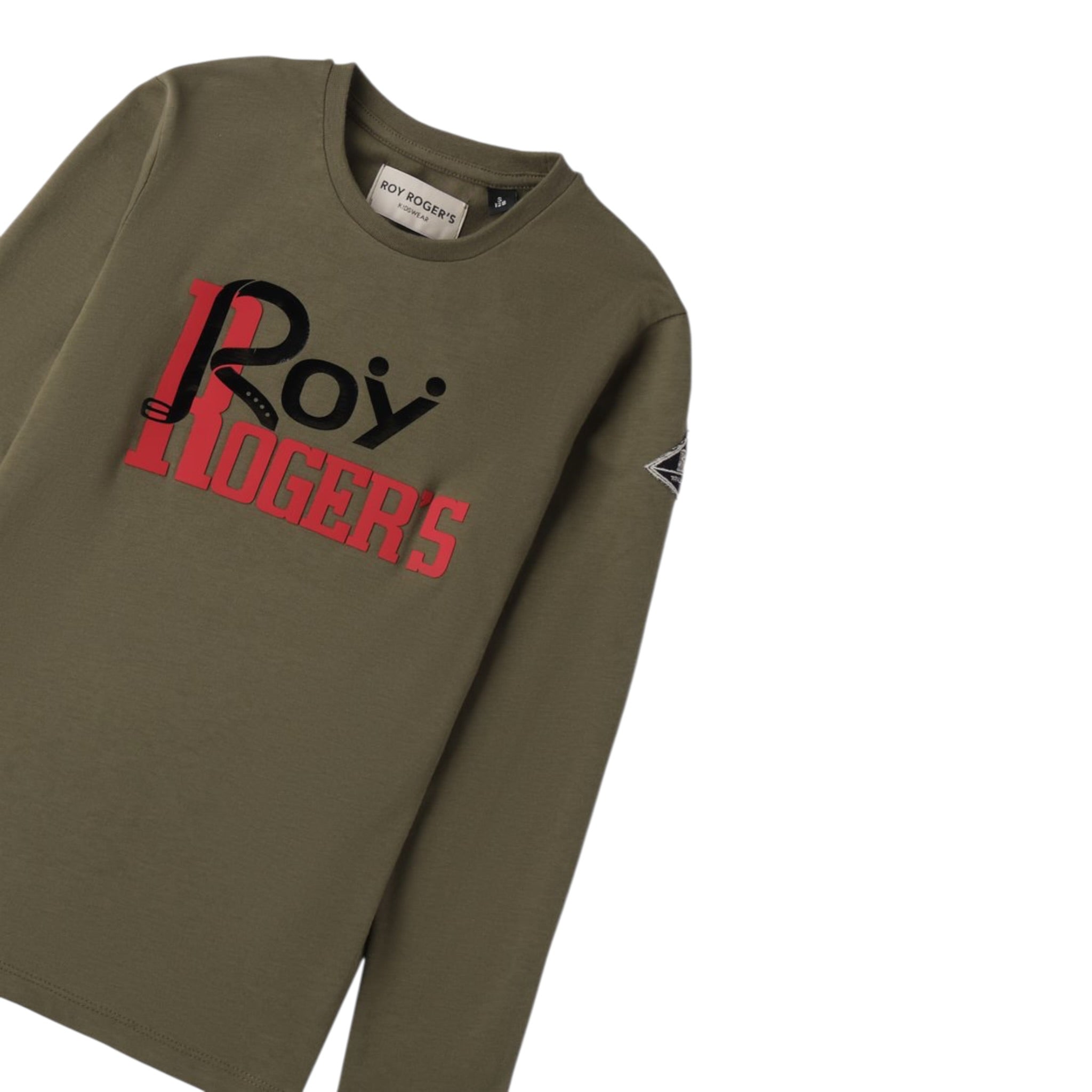 Roy Roger'S Shirt tinta unita con Stampa Verde per Bambino RF104X VERDE ROY ROGER'S 
