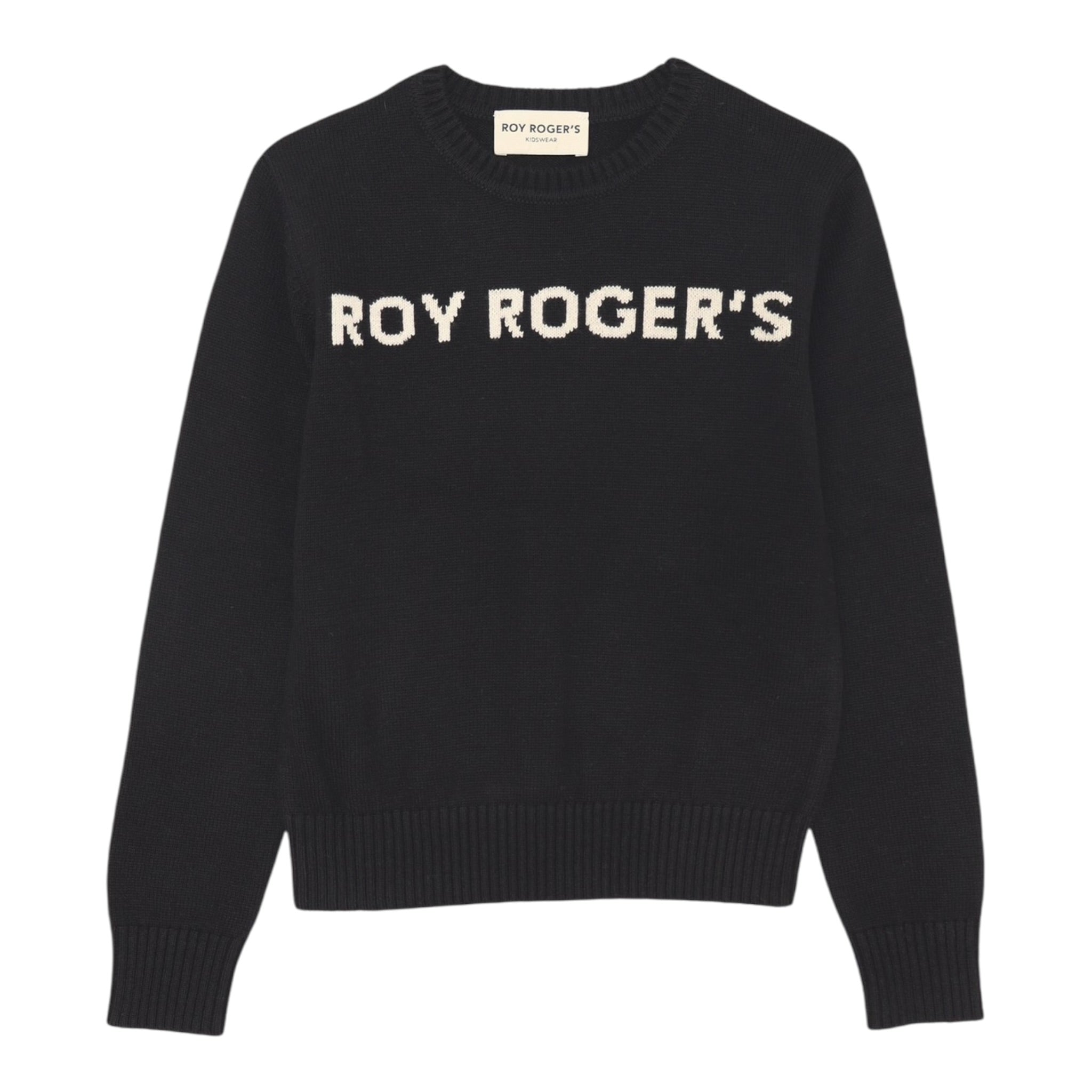 Roy Roger'S Maglia tinta unita Girocollo Nero per Bambino RF107X NERO ROY ROGER'S 