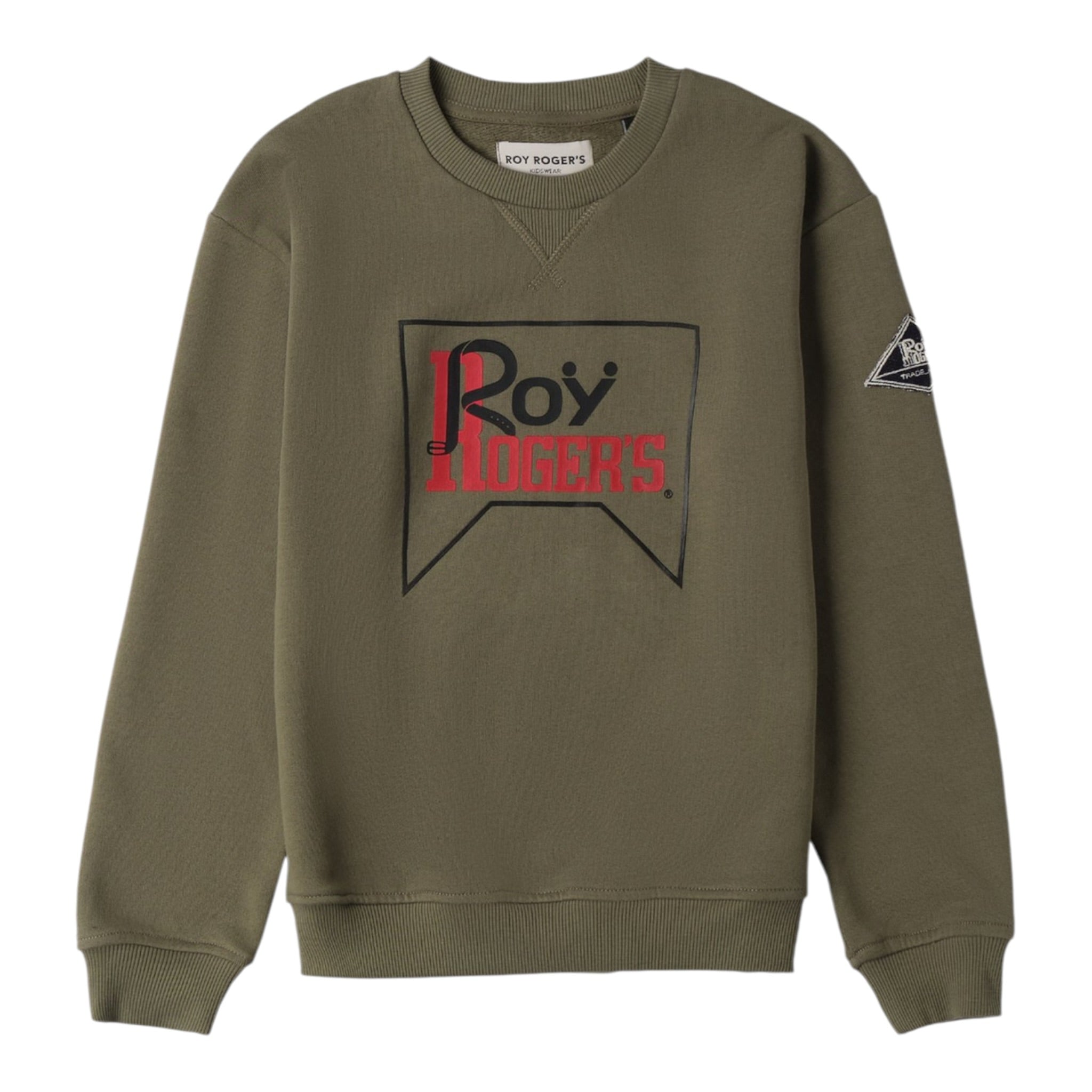 Roy Roger'S Felpa tinta unita Girocollo Verde per Bambino RF137X VERDE ROY ROGER'S 