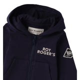 Roy Roger'S Felpa tinta unita con Zip E Cappuccio Blu per Neonato RF186X BLU ROY ROGER'S 