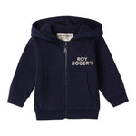 Roy Roger'S Felpa tinta unita con Zip E Cappuccio Blu per Neonato RF186X BLU ROY ROGER'S 