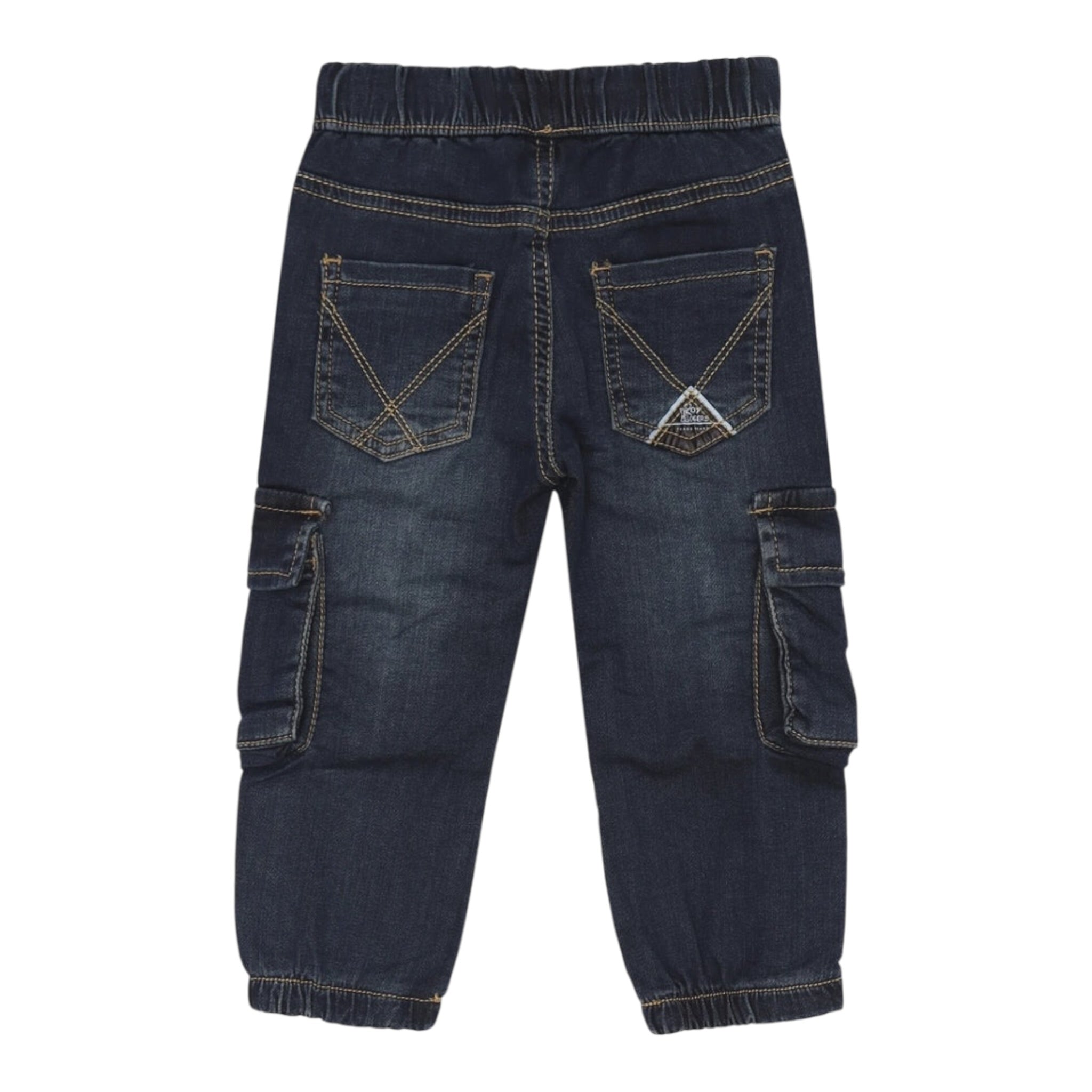 Roy Roger'S Jeans tinta unita con Elastico In Vita Blu per Neonato RF191 BLU ROY ROGER'S 
