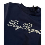 Roy Roger'S Felpa Chiusa Girocollo tinta unita con Logo Blu per Neonata RF195 BLU ROY ROGER'S 