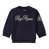 Roy Roger'S Felpa Chiusa Girocollo tinta unita con Logo Blu per Neonata RF195 BLU ROY ROGER'S 