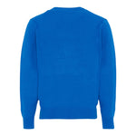Saint Barth Maglia tinta unita con Stampa Blu per Neonato 023552 BLU SAINT BARTH 