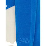 Saint Barth Maglia tinta unita con Stampa Blu per Neonato 023552 BLU SAINT BARTH 