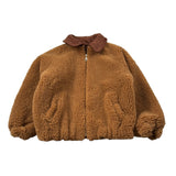 Saint Barth Giubbino Teddy tinta unita con Zip Cammello per Bambina ABELJRT CAMMELLO SAINT BARTH 