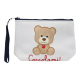 Saint Barth Borsello tinta unita con Stampa Bianco per Bambino ALI0002 BIANCO SAINT BARTH 