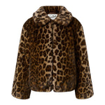 Saint Barth Pelliccia Stampa Fantasia Maculata Marrone per Bambina AVL003 MARRONE SAINT BARTH 