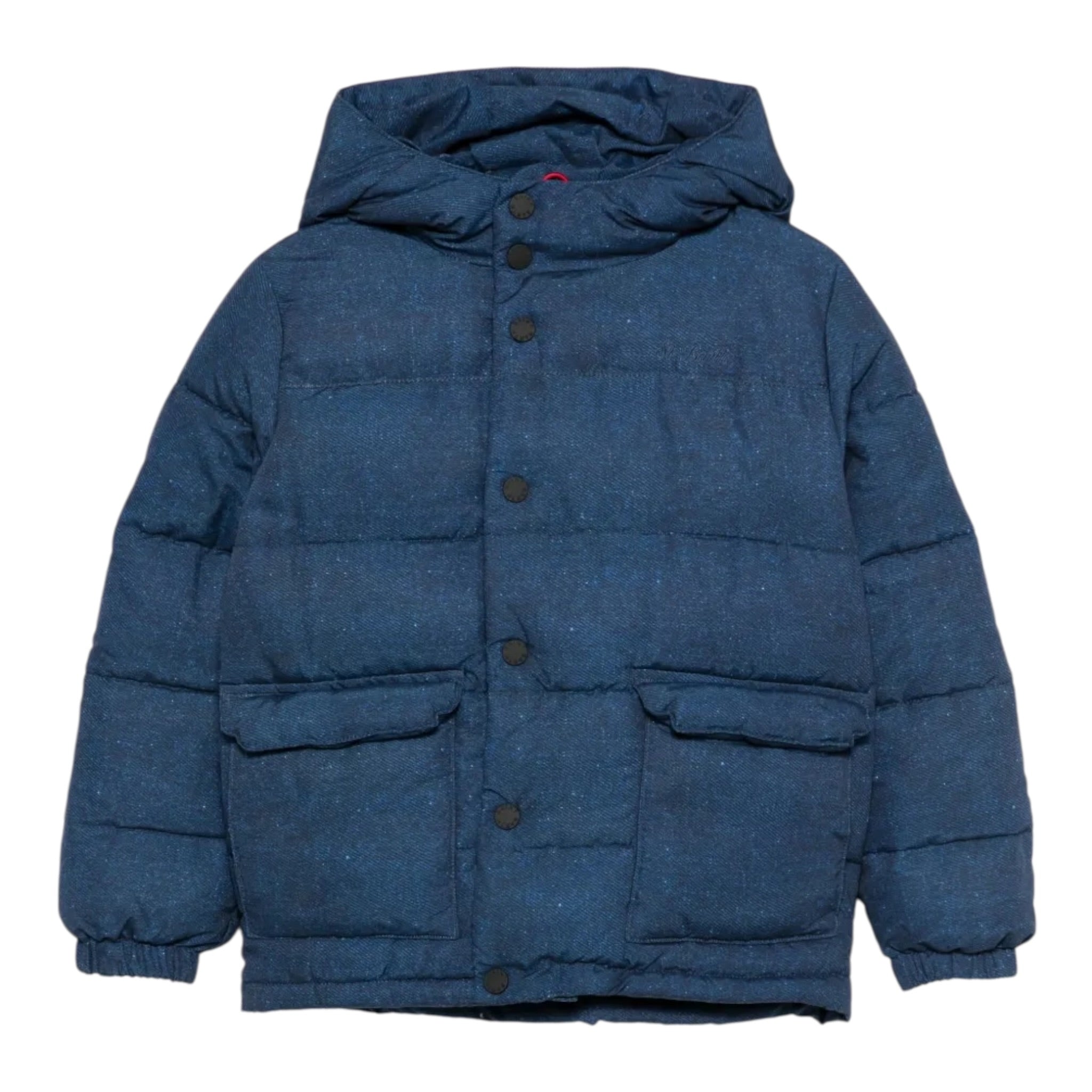 Saint Barth Giubbino tinta unita con Cappuccio Blu per Bambino BAX006J BLU SAINT BARTH 