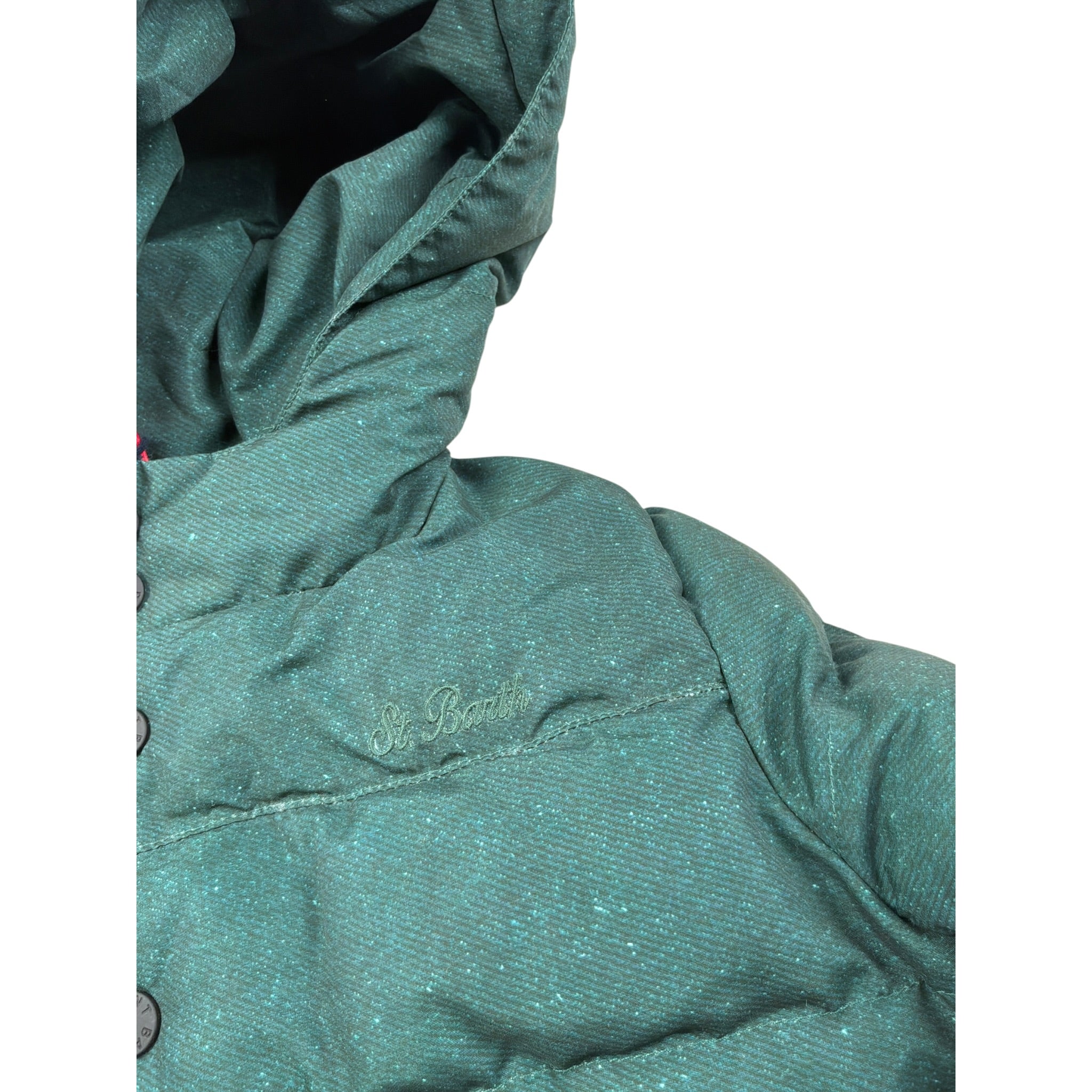 Saint Barth Giubbino tinta unita con Cappuccio Verde per Neonato BAX006 VERDE SAINT BARTH 