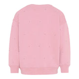 Saint Barth Felpa Chiusa Girocollo tinta unita con Brillantini Rosa per Bambina BRIONY ROSA SAINT BARTH 