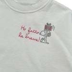 Saint Barth Felpa Girocollo tinta unita con Stampa Bianco per Bambina BRIONYSNOOPY BIANCO SAINT BARTH 