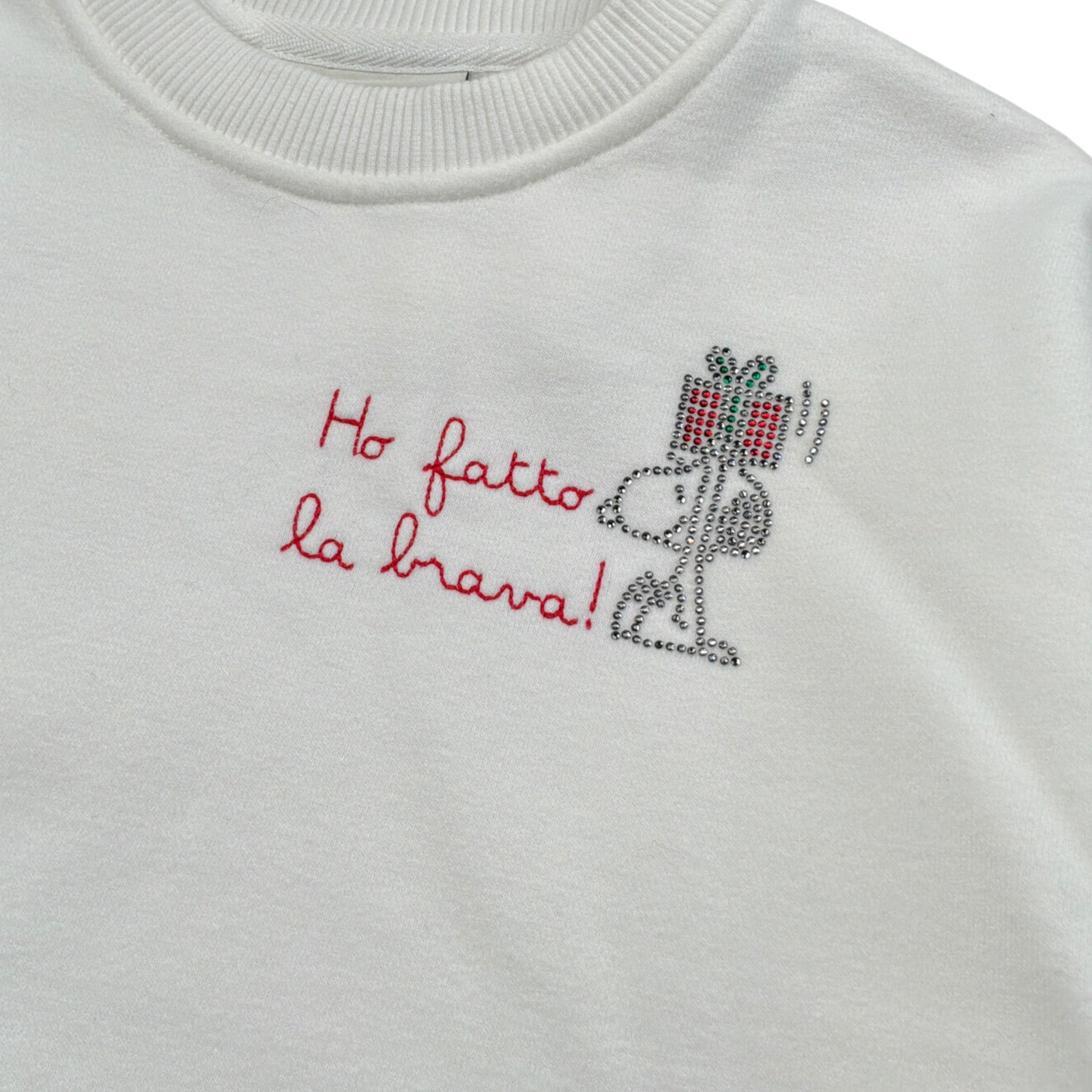 Saint Barth Felpa Girocollo tinta unita con Stampa Bianco per Bambina BRIONYSNOOPY BIANCO SAINT BARTH 