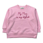 Saint Barth Felpa Chiusa Girocollo tinta unita con Stampa Rosa per Bambina BRIONYY ROSA SAINT BARTH 