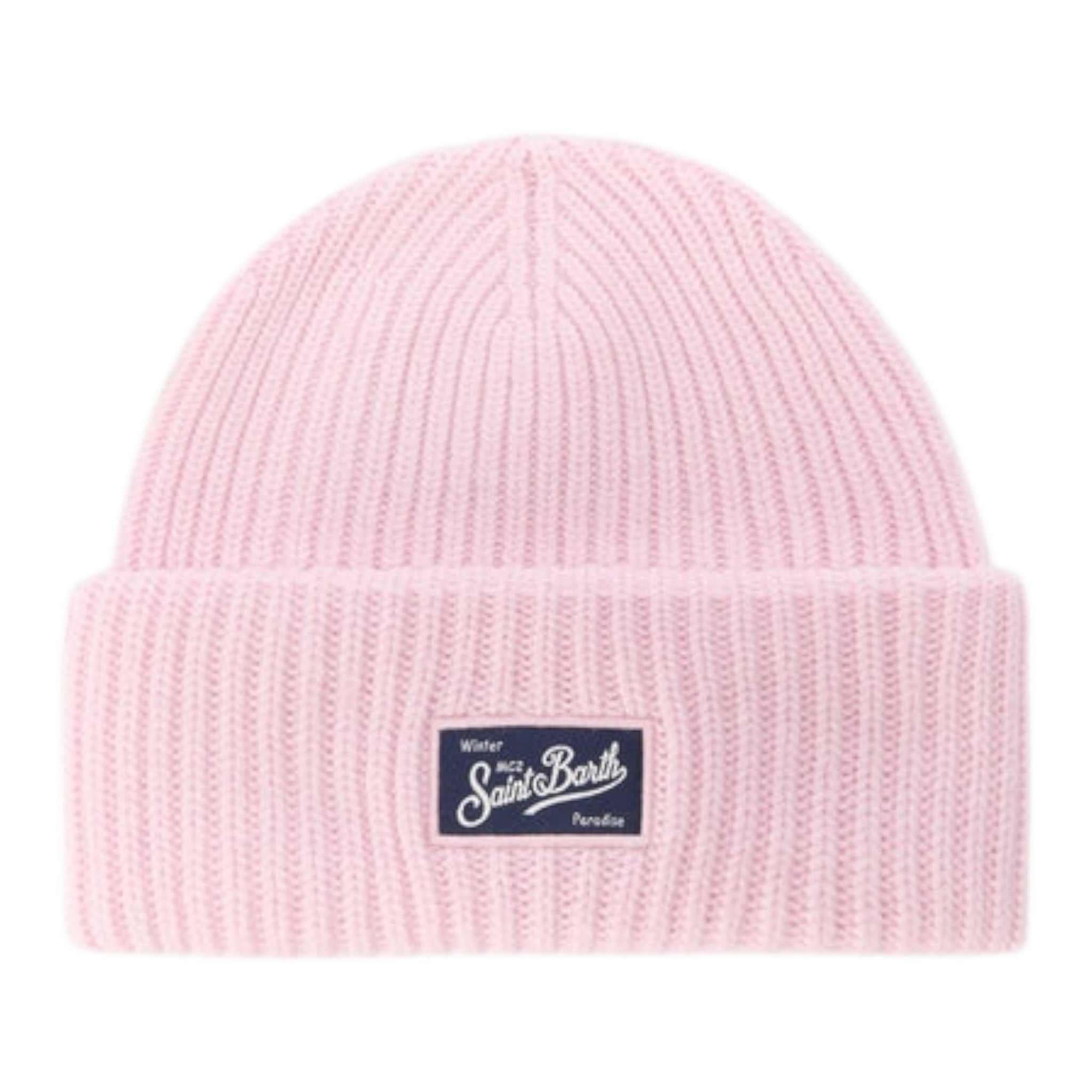 Saint Barth Cappello tinta unita con Ricamo Rosa per Bambina BRR0001 ROSA SAINT BARTH 