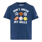 Saint Barth T-Shirt Girocollo tinta unita con Logo Blu per Neonato CAM00010087 BLU SAINT BARTH 