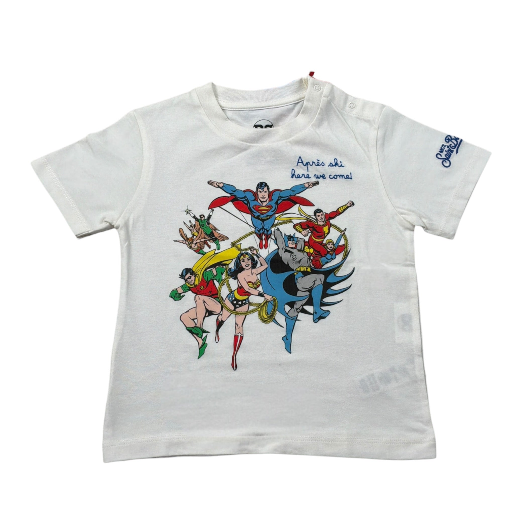 Saint Barth T-Shirt Girocollo tinta unita con Stampa Bianco per Neonato CAM0001 BIANCO SAINT BARTH 