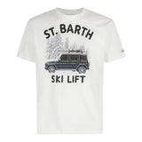 Saint Barth T-Shirt Girocollo tinta unita con Stampa Bianco per Bambino CAM0002 BIANCO SAINT BARTH 
