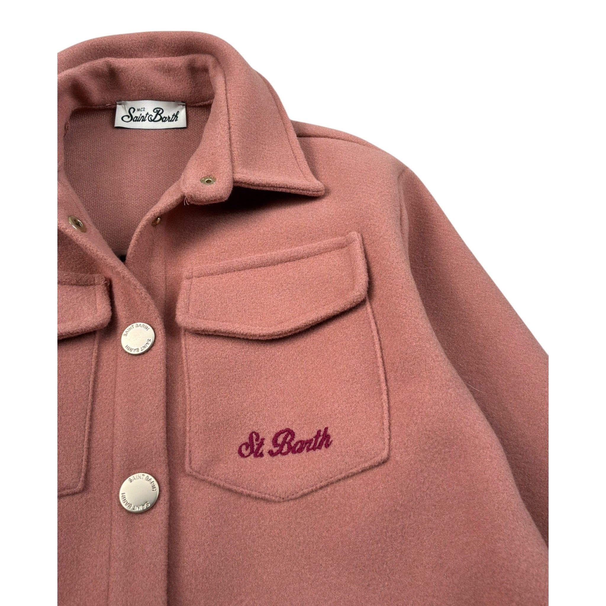 Saint Barth Cappotto tinta unita con Stampe Rosa per Bambina CAMBRY ROSA SAINT BARTH 