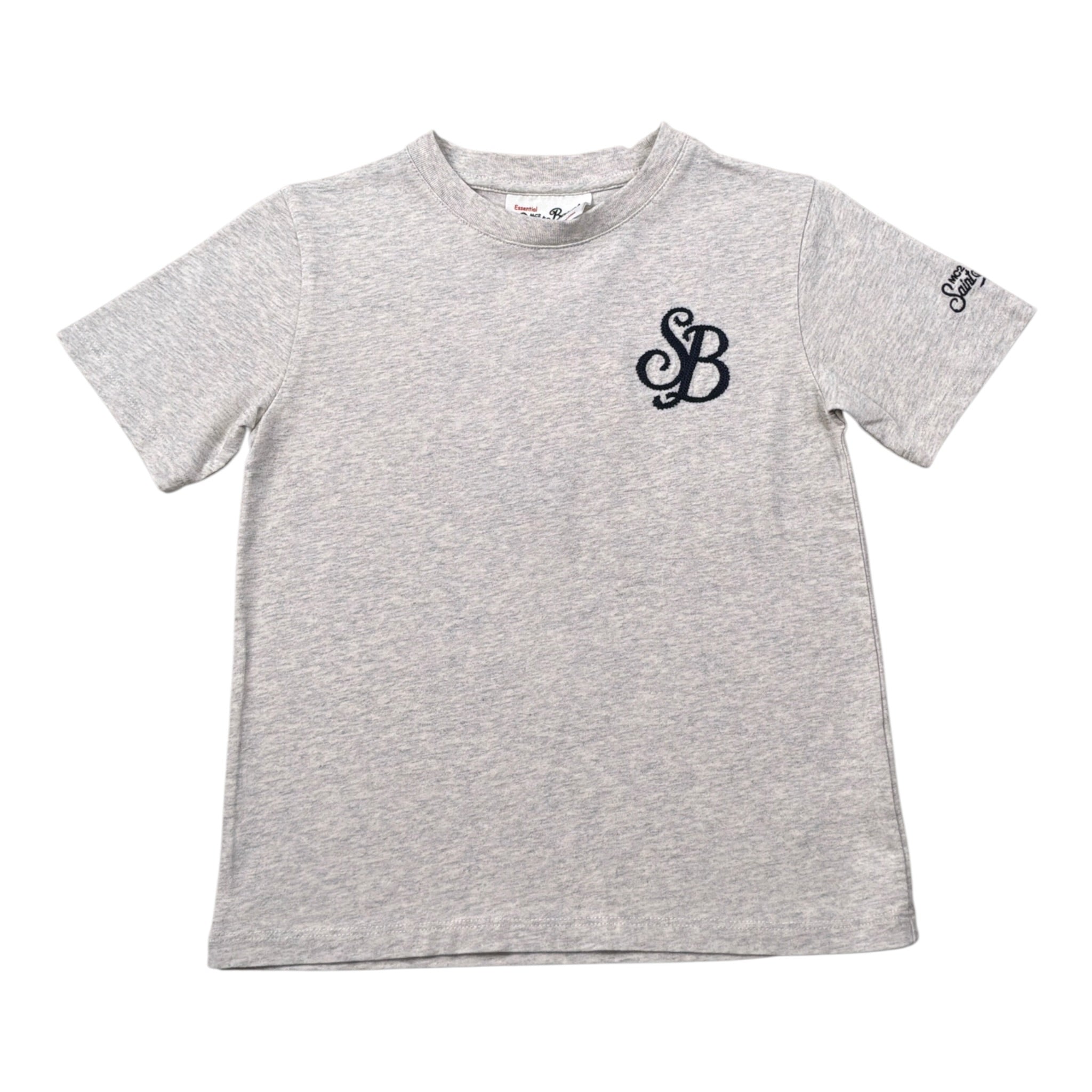 Saint Barth T-Shirt Girocollo tinta unita con Stampa Grigio per Bambino CAMERON GRIGIO SAINT BARTH 