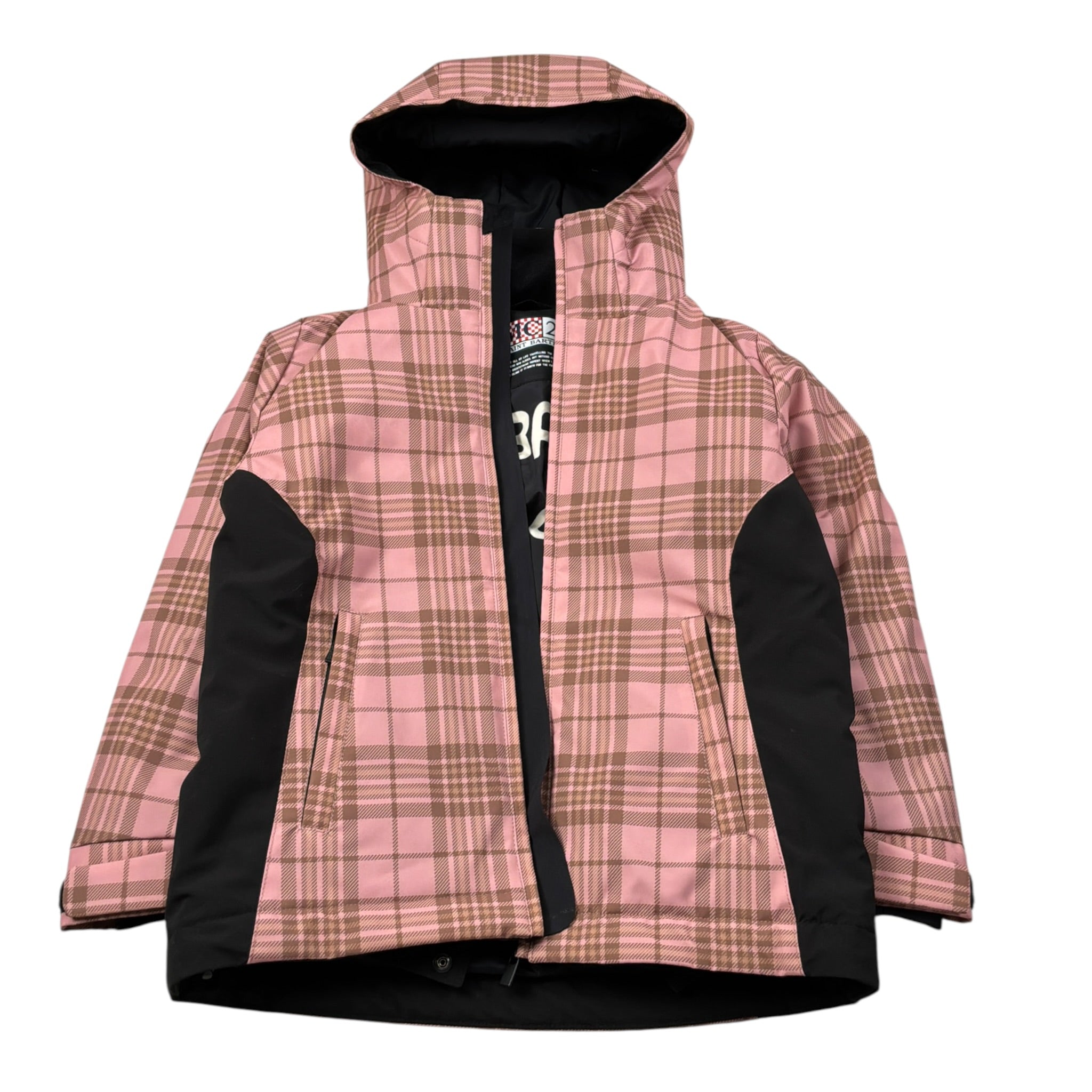 Saint Barth Giubbino Neve tinta unita con Zip E Cappuccio Rosa per Bambina CHAVANETTE ROSA SAINT BARTH 