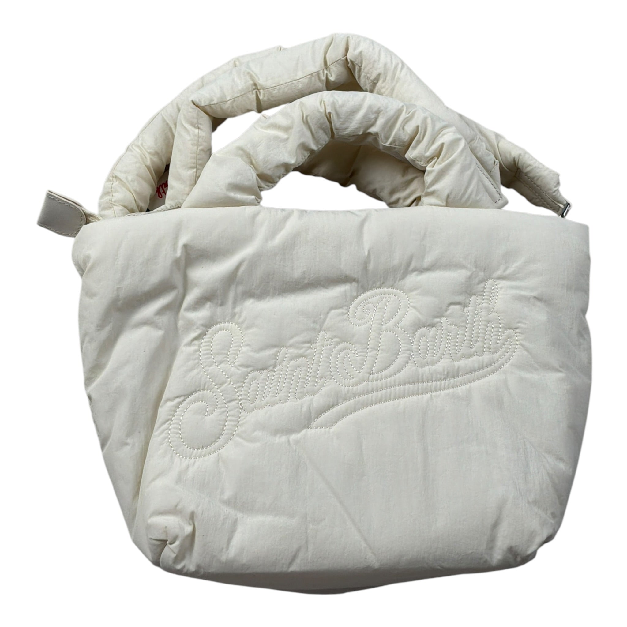 Saint Barth Borsa tinta unita con Logo Panna per Bambina COL0021 BPANNA SAINT BARTH 
