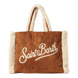 Saint Barth Borsa tinta unita con Logo Cammello per Bambina COL0031 CAMMELLO SAINT BARTH 