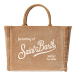 Saint Barth Borsa tinta unita con Ricami Beige per Bambina COL0038 BEIGE SAINT BARTH 