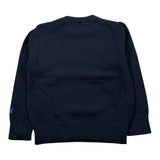 Saint Barth Maglia tinta unita con Stampa Blu per Neonato CORTINAMOTORN BLU SAINT BARTH 