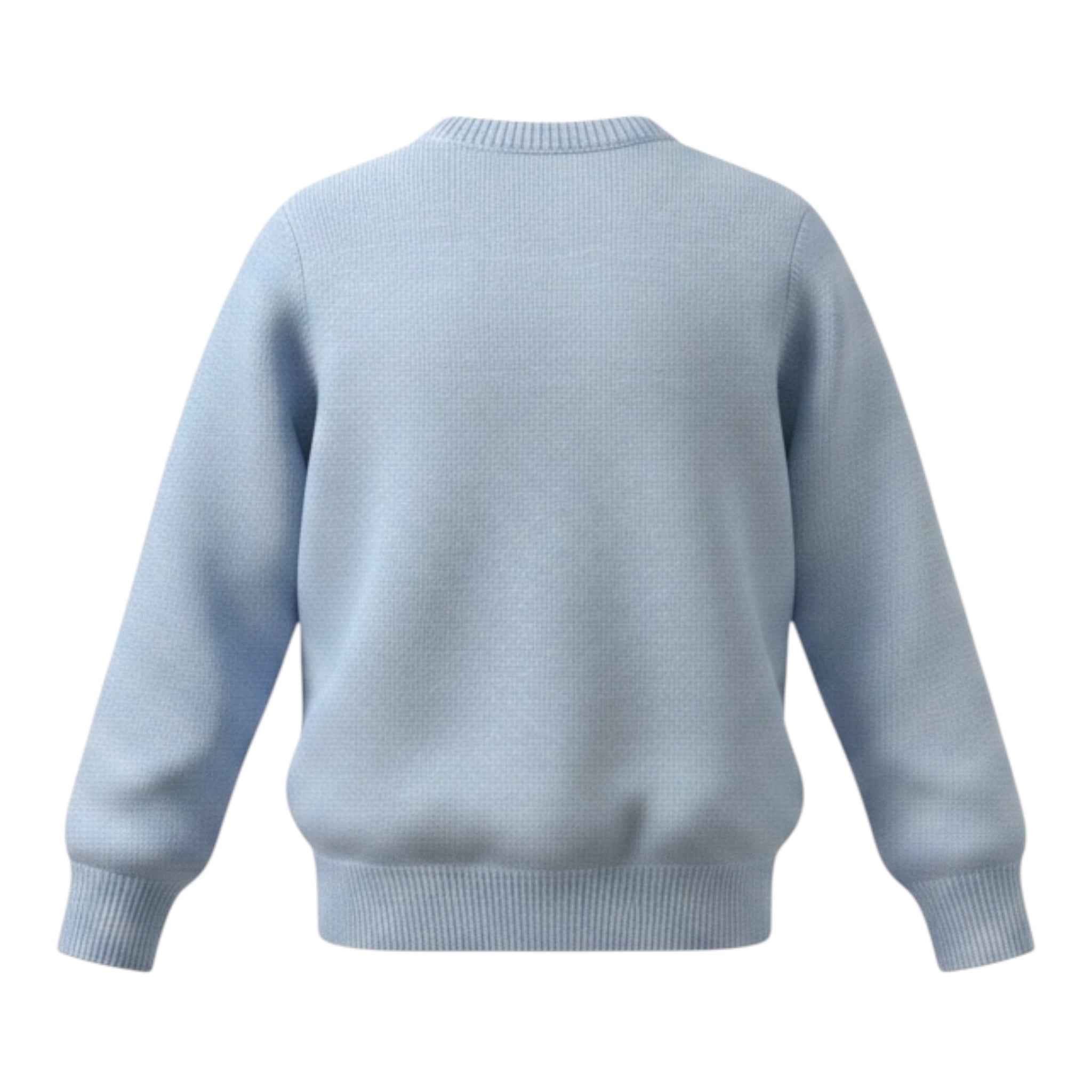 Saint Barth Maglia Girocollo tinta unita con Stampa Azzurro per Bambino DADCARD AZZURRO SAINT BARTH 