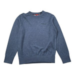 Saint Barth Maglia Girocollo tinta unita con Logo Blu per Bambina DENIMDIXON BLU SAINT BARTH 