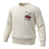 Saint Barth Maglia tinta unita con Stampa Panna per Bambino DONALDVADO PANNA SAINT BARTH 
