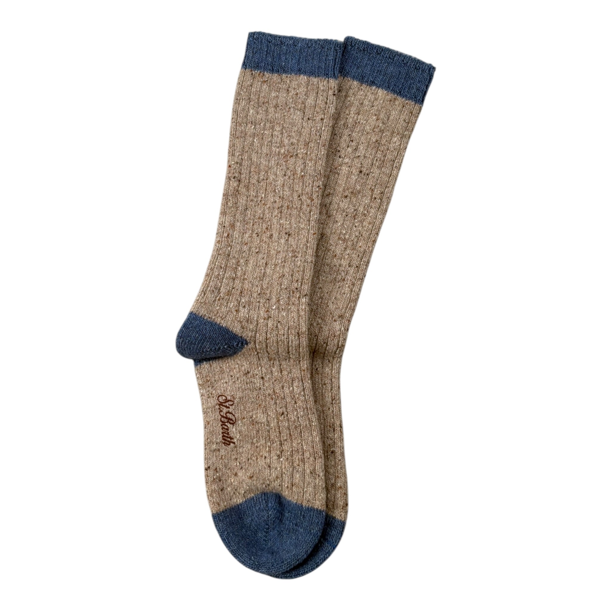 Saint Barth Calzini tinta unita con Stampa Beige per Bambino DONEGAL BEIGE SAINT BARTH 