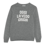 Saint Barth Maglia tinta unita con Stampa Grigio per Neonato DOU000101631N GRIGIO SAINT BARTH 
