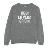 Saint Barth Maglia tinta unita con Stampa Grigio per Neonato DOU000101631N GRIGIO SAINT BARTH 