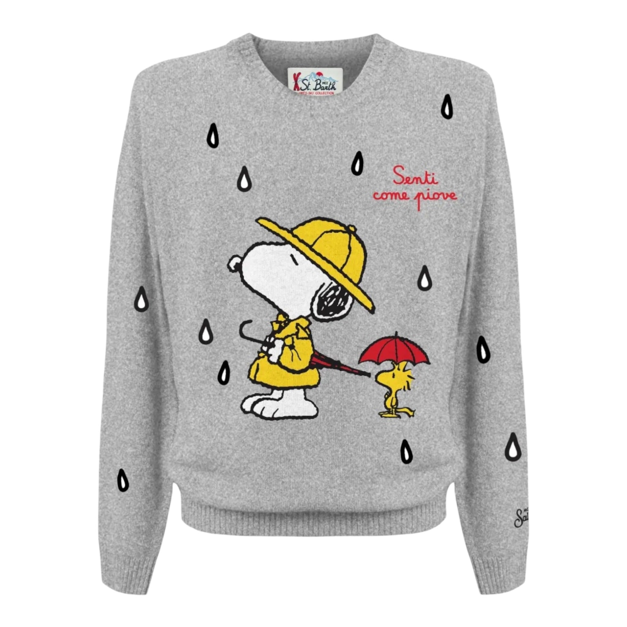 Saint Barth Maglia tinta unita con Stampa Grigio per Bambino DOU000101681LJ GRIGIO SAINT BARTH 