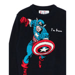 Saint Barth Maglia tinta unita con Stampa Blu per Bambino DOU000102453J BLU SAINT BARTH 