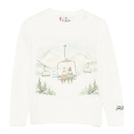 Saint Barth Maglia tinta unita con Stampa Panna per Bambina DOU001900340I PANNA SAINT BARTH 