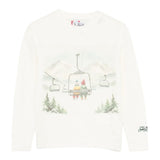 Saint Barth Maglia tinta unita con Stampa Panna per Bambina DOU001900340I PANNA SAINT BARTH 