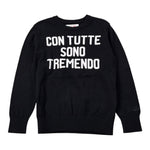 Saint Barth Maglia tinta unita con Stampa Nero per Bambino DOUGLASCOTTON NERO SAINT BARTH 