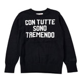 Saint Barth Maglia tinta unita con Stampa Nero per Bambino DOUGLASCOTTON NERO SAINT BARTH 
